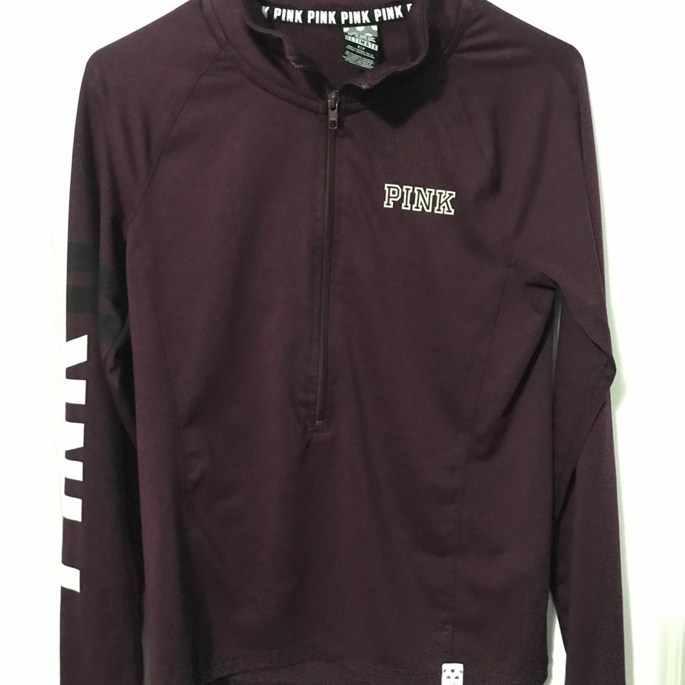 Pink pullover 3/4 zip